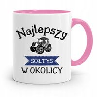 Dla Sołtysa Kubek Różowy Najlepszy W Okolicy Z Nadrukiem Ze Zdjęciem