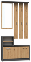 Garderoba  Komoda Wieszak Lustro Antracyt + Artisan 85cm MIMI TS-7 Kolorów
