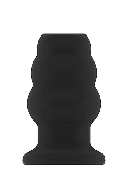 No.50 - Medium Hollow Tunnel Butt Plug - 4 Inch - Black zdjęcie 1