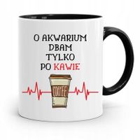 Dla Akwarysty Kubek Czarny Na Prezent Na Urodziny Z Nadrukiem Ze Zdjęciem