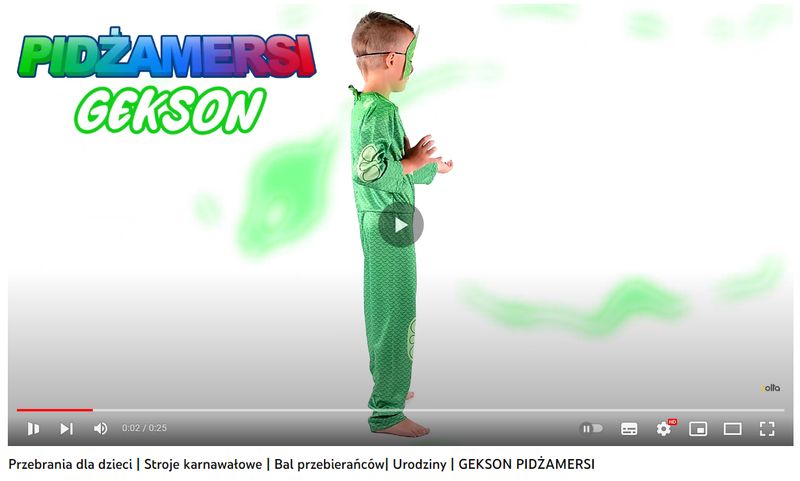 Przebranie kostium Gekson rozmiar 120  Pidżamersi zdjęcie 8
