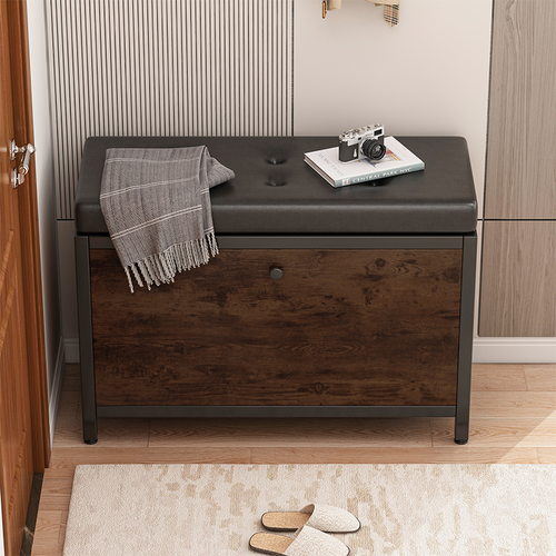 SZAFKA NA BUTY POJEMNA Z SIEDZISKIEM SCHOWEK PÓŁKA OTWIERANA DREWNO RETRO na Arena.pl