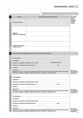 dziennik budowy a4 603-2 4565 na Arena.pl