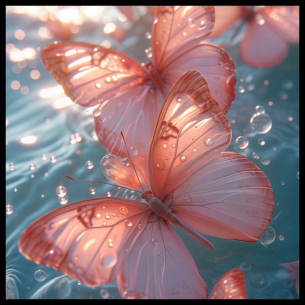 Plakat 50x50cm Świetliste Motyle zdjęcie 2