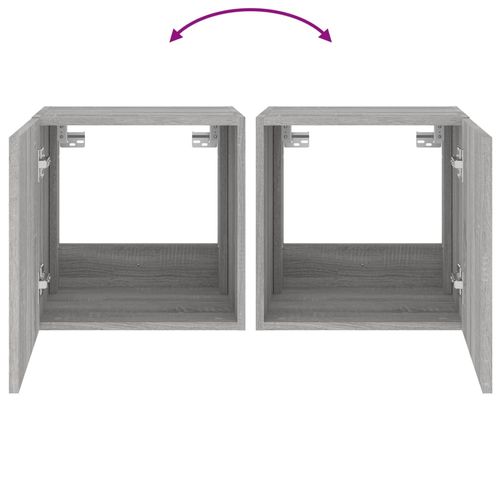 Ścienna szafka TV z LED, szary dąb sonoma, 40,5x35x40 cm na Arena.pl