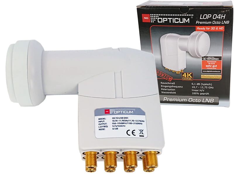 Konwerter Octo LNB Opticum LOP 04H 4K UHD zdjęcie 1