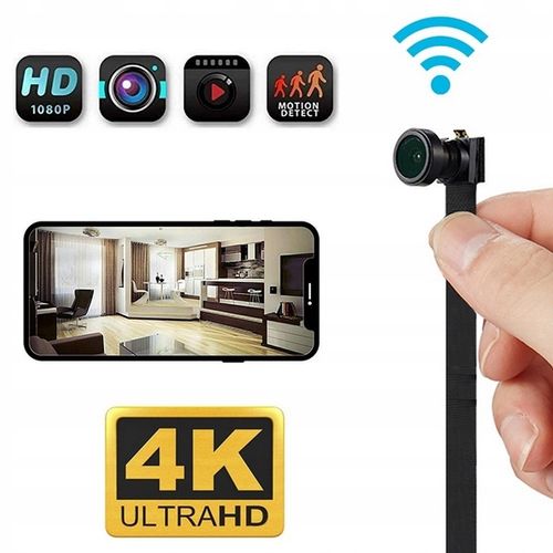 MINI KAMERA SZPIEGOWSKA ELASTYCZNA WIFI JAK GUZIK APLIKACJA DETEKCJA RUCHU na Arena.pl