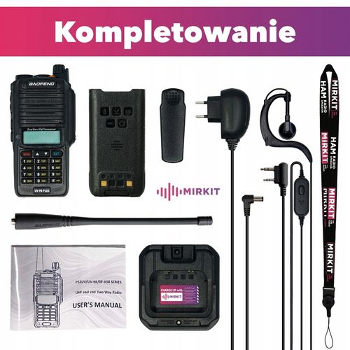 Krótkofalówka Baofeng UV-9R Plus MK1 8W IP67+ Sznurek Mirkit na Arena.pl
