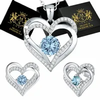 Mennica Świdnicka - Serca Zestaw Prezent na Urodziny Komplet Srebro