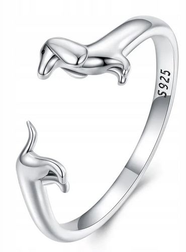 Pierścionek srebrny PIES regulowany s925 +pudełko na Arena.pl