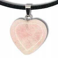 WISIOREK serce, kamień naturalny, KWARC RÓŻOWY, zawieszka, talizman