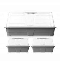 SZKLARNIA MINI, 3 SZTUKI, PLASTIKOWE, ROZSADNIKI DOMOWE, 2x1,4 L, 1x3,1 L
