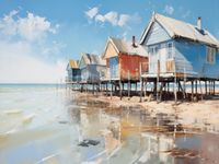 Plakat 20x15cm Malownicze Nadmorskie Chatki