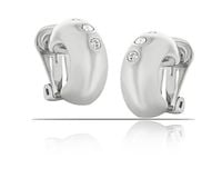 półokrągłe klipsy z kryształkami preciosa z kolekcji classic (e0413/1ag)