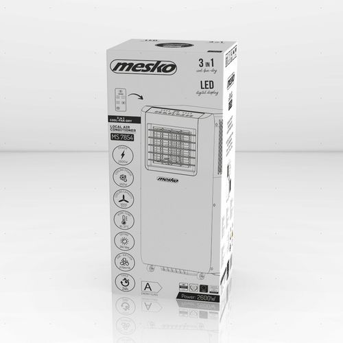MESKO MS7854 - KLIMATYZATOR PRZENOŚNY | 2,6kW | DO 25m2 | TIMER | PILOT na Arena.pl