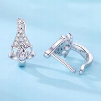 KOLCZYKI Srebrne PRÓBA 925 KOLCZYKI Srebro Angielskie Zapiecie Kwiatki