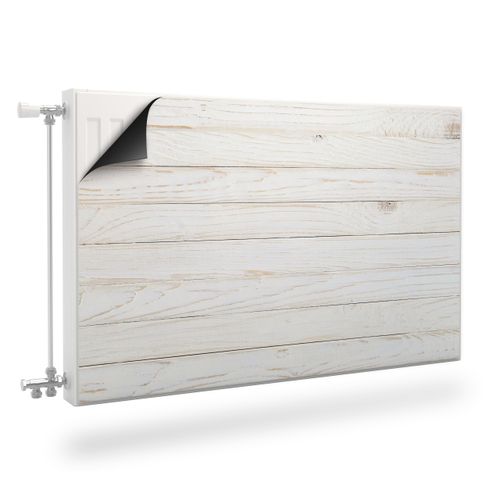 Mata MAGNETYCZNA Grzejnika Białe Poziome Deski Dekoracja 90cm x 60cm na Arena.pl