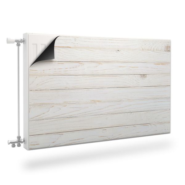 Mata MAGNETYCZNA Grzejnika Białe Poziome Deski Dekoracja 90cm x 60cm zdjęcie 1