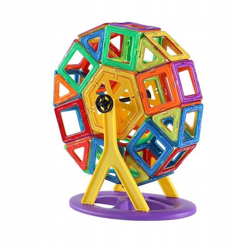 DUŻE KLOCKI MAGNETYCZNE KAFELKI zestaw XXL 174 el Rainbow Magnetic Tiles na Arena.pl