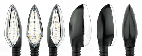 Kierunkowskazy LED 15 diod M10 homologacja czarne na Arena.pl