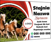 TABLICZKA REKLAMOWA szyld z dibondu nadruk 40x30 STAJNIA NAZWA