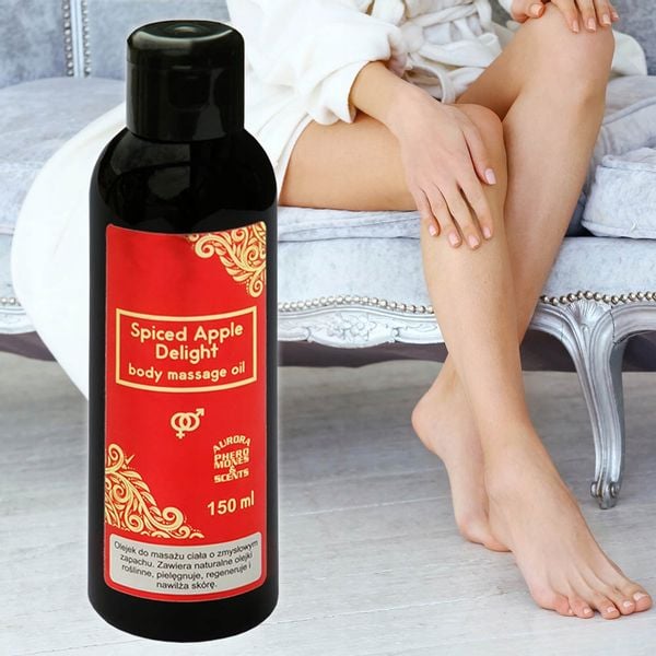 Zestaw na prezent olejek do ciała 150 ml świeca podniecająca 100 g jabłko zdjęcie 8