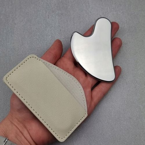GUA SHA MASAŻER DO TWARZY PŁYTKA DO MASAŻU METAL STAL CHIRURGICZNA na Arena.pl