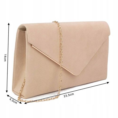 Alessio KOPERTÓWKA Zamszowa TOREBKA damska wizytowa WIECZOROWA na Arena.pl