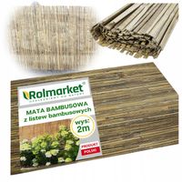 Osłona z Bambusa 2x5m na Ogrodzenie Płot Balkon Balustradę Mata Bambusowa