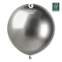 Balony shiny srebrny #089, 48 cm 25 szt.