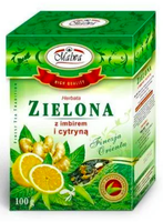 MALWA HERBATA LIŚCIASTA 100G ZIELONA Z IMBIREM I CYTRYNĄ