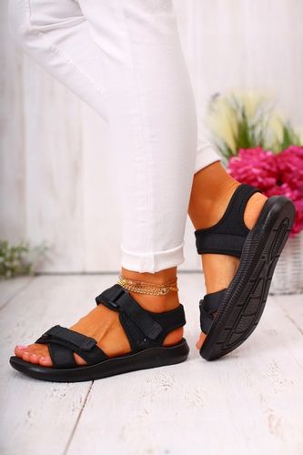 SANDAŁY DAMSKIE LETNIE SPORTOWE LEKKIE WYGODNE RZEPY na Arena.pl