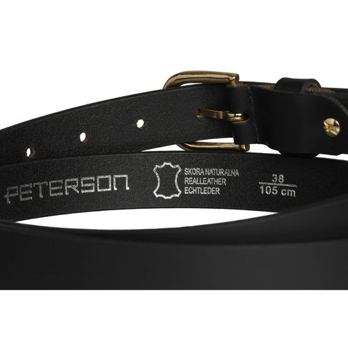 elegancki pasek damski ze skóry naturalnej  klasyczną klamrą - peterson 100 na Arena.pl