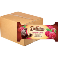 Delisana Ciastka z galaretką malinową 135g x 28 sztuk