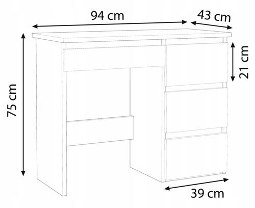 BIURKO KOMPUTEROWE Z SZUFLADAMI BETA 3 NORGE MEBLE na Arena.pl