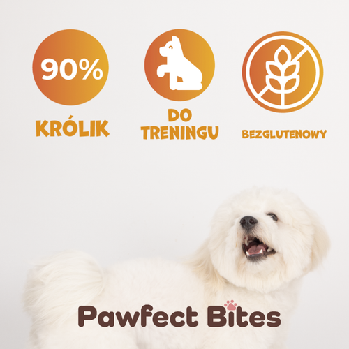 Smaczki dla psa miękkie przysmaki kiełbaski z królika 500g PAWFECT BITES na Arena.pl
