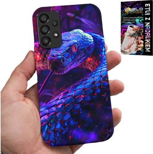 ETUI DO SAMSUNG A52 / A52S - WĄŻ KOBRA GRZECHOTNIK GADY CASE + FOLIA na Arena.pl