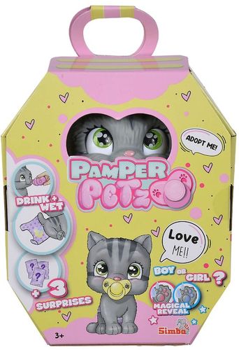 PAMPER PETZ KOTEK INTERAKTYWNY Z PIELUSZKOWEGO GANGU PIJE SIKA + PIELUSZKA na Arena.pl