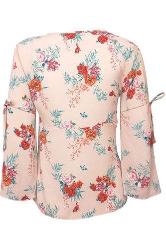 Primark Różowa Wiązana Bluzka w Kwiaty - 38 / M na Arena.pl