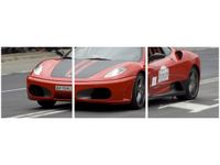 90X30CM CZERWONY SAMOCHÓD SPORTOWY TRÓJ OBRAZ