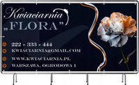 BANER REKLAMOWY 130x80 cm plandeka duży wybór wzorów KWIACIARNIA KWIATY