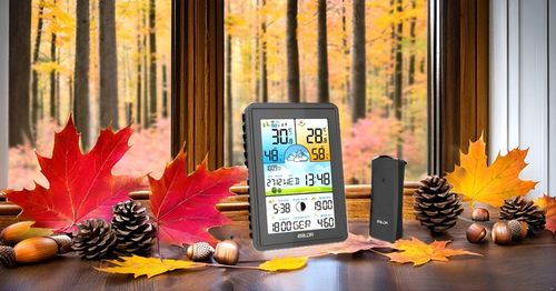 STACJA POGODOWA BALDR BEZPRZEWODOWA BAROMETR TERMOMETR LCD KOLOR na Arena.pl