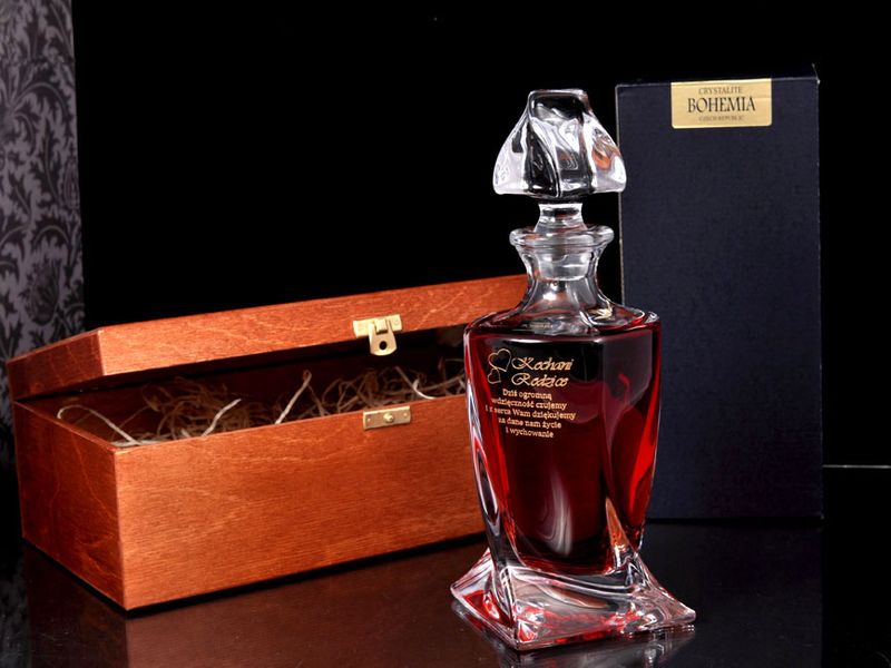 Karafka Podziękowanie urodziny BOHEMIA ETUI grawer zdjęcie 2