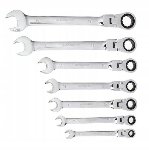 KLUCZE PŁASKO OCZKOWE Z GRZECHOTKĄ ŁAMANE 8-19 7EL MOCNE na Arena.pl