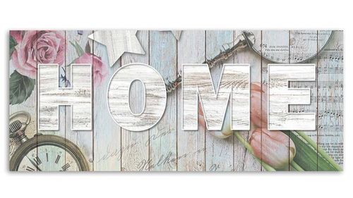 Emaga Obraz na płótnie, Rustykalny styl napis Home - 90x30 na Arena.pl