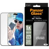 panzerglass ceramic screen protector iphone 16 pro, ultra-wide fit