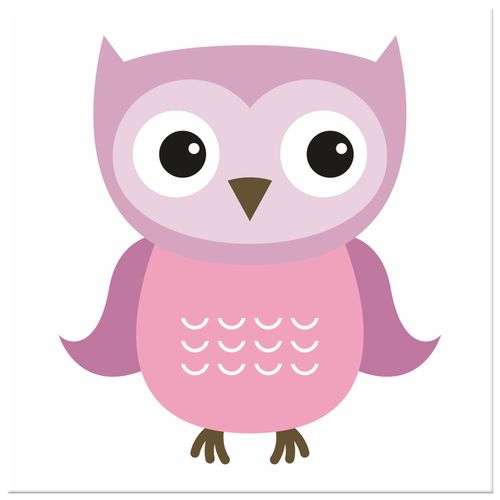 Obraz Płótno 40X40 Jasno Fioletowa Sówka na Arena.pl