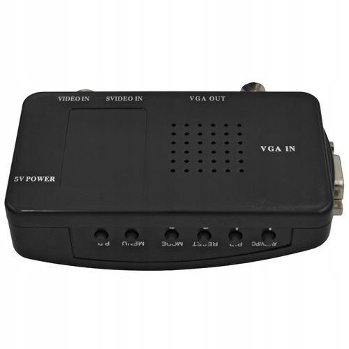 KONWERTER SYGNAŁU WIDEO S-VIDEO BNC AV VGA DO VGA Z PRZEWODAMI GRATIS na Arena.pl