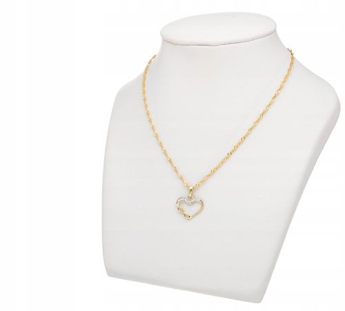 Złoty Wisiorek 333 Serce Nieskończoność GRAWER na Arena.pl