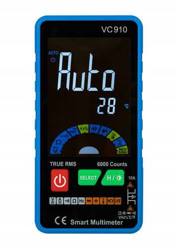 SMART MULTIMETR MIERNIK CYFROWY PRĄDU ZESTAW LCD LATARKA ELEKTRYCZNY NCV na Arena.pl